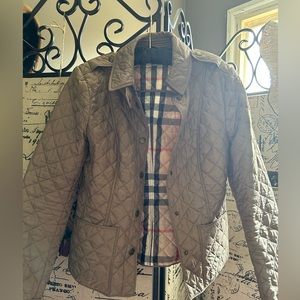 BURBERRY BRIT || Womens || S|| ARMY KHAKI || Snap Button || Quilted Jacket||